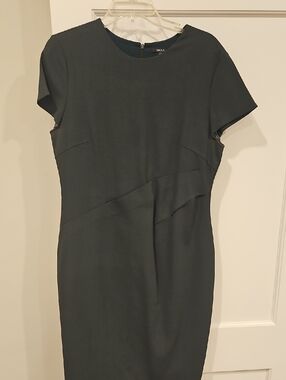 Raoul Short-Sleeve Sheath Dress in Forest Green US14